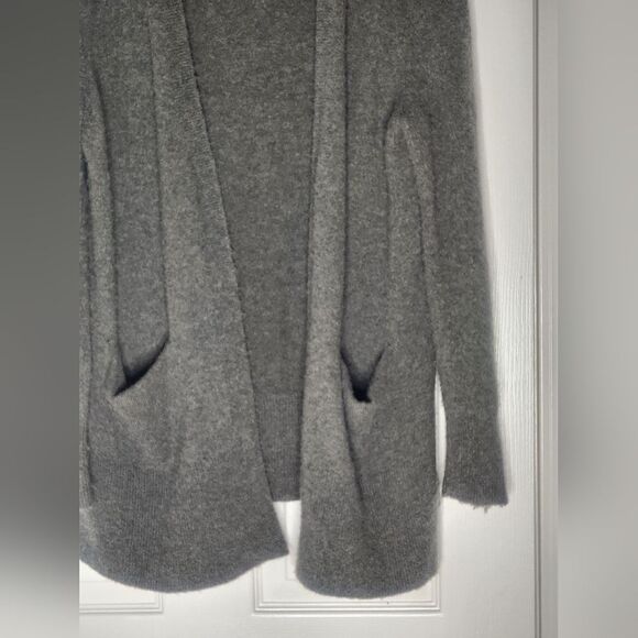 MADEWELL Kent M Sage Green WOOL ALPACA Blend Soft Pockets Women Open Cardigan - Picture 4 of 8